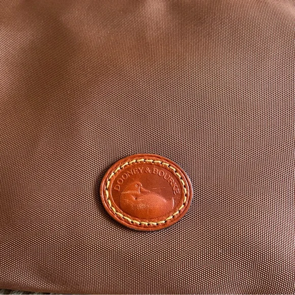 Dooney & Bourke Brown canvas w/leather Crossbody Pouchette - EUC - Picture 6 of 12